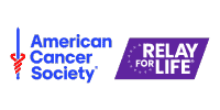 American Cancer Society and Relay For Life logos displayed side by side on a dark background.